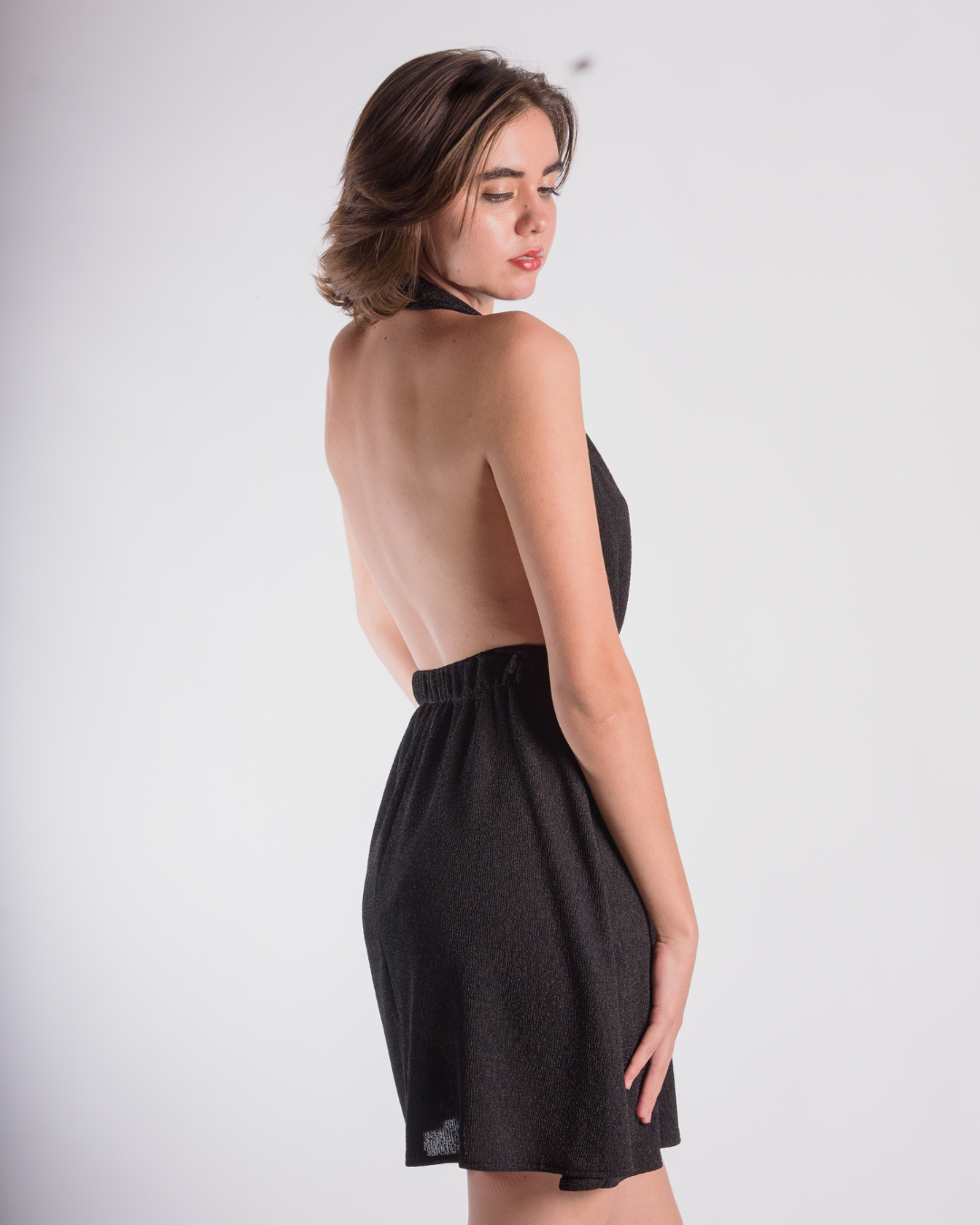 Halter black dress