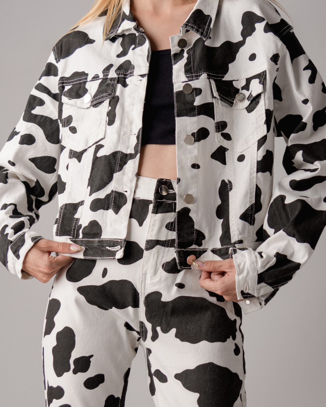 Cow print set