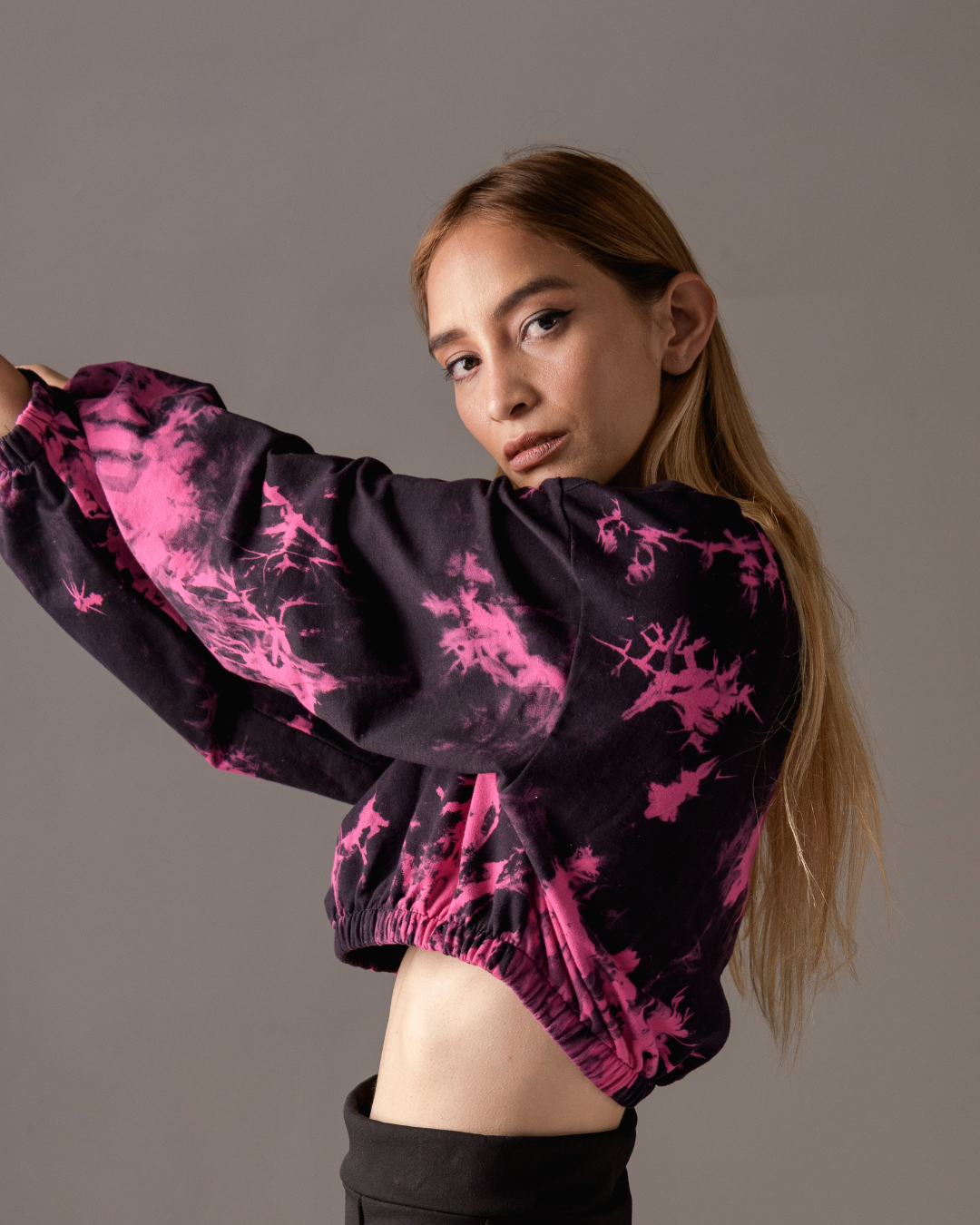 Pink tie dye sweater