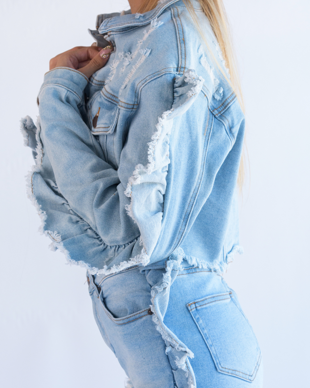 Light denim set