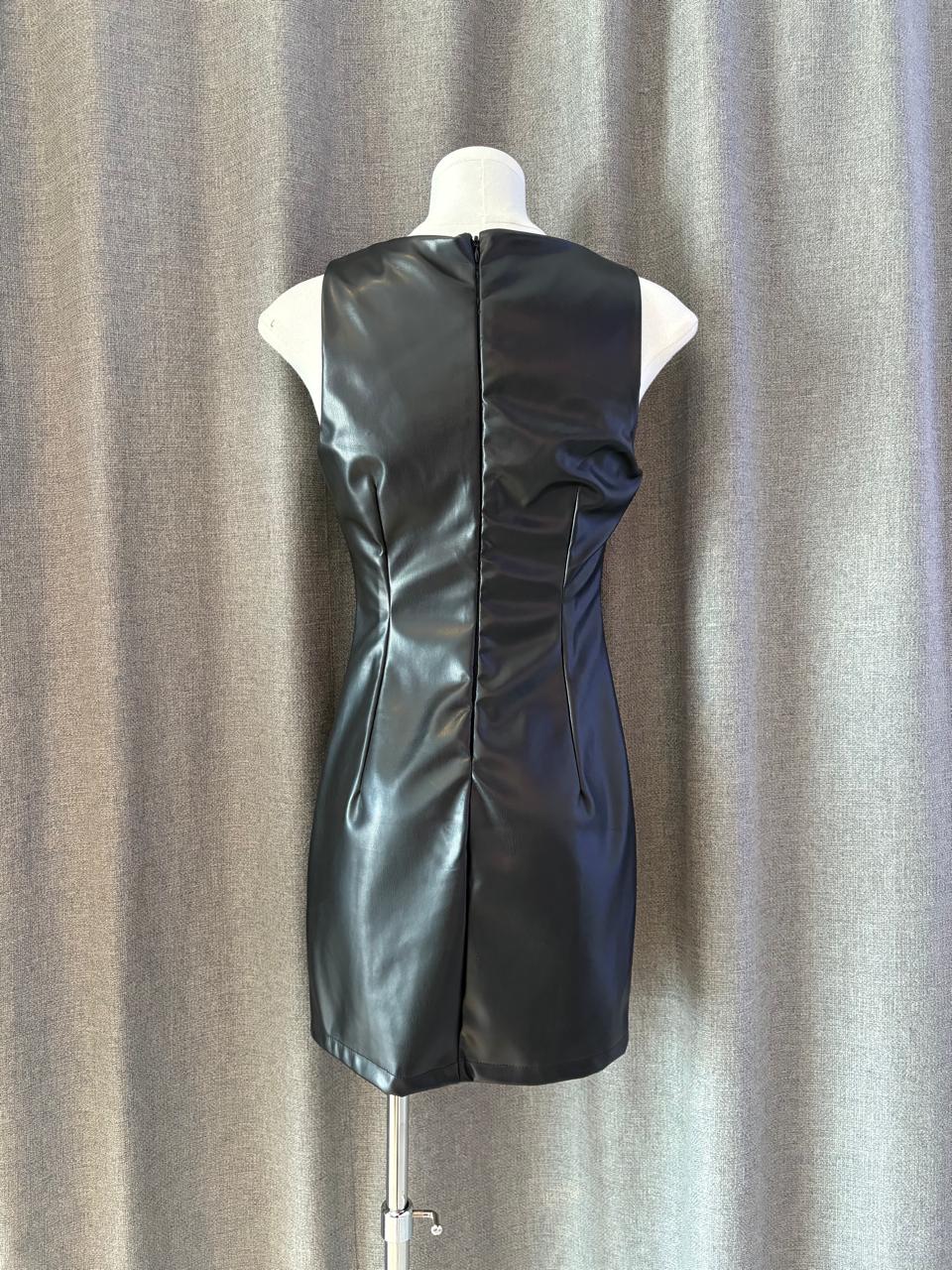 Faux Leather Mini Dress