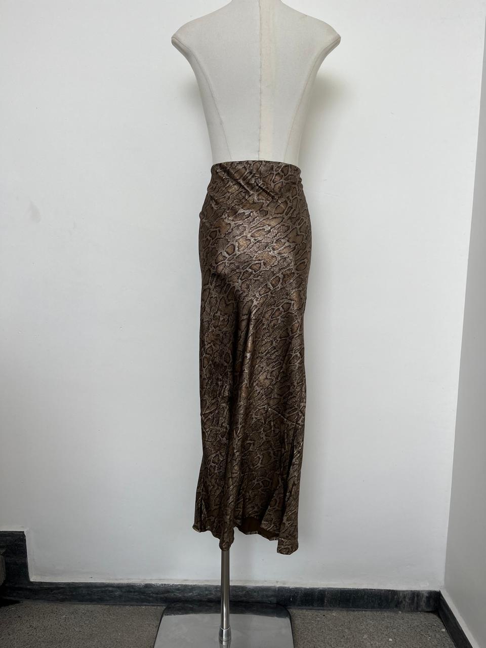 Snake Print Skirt
