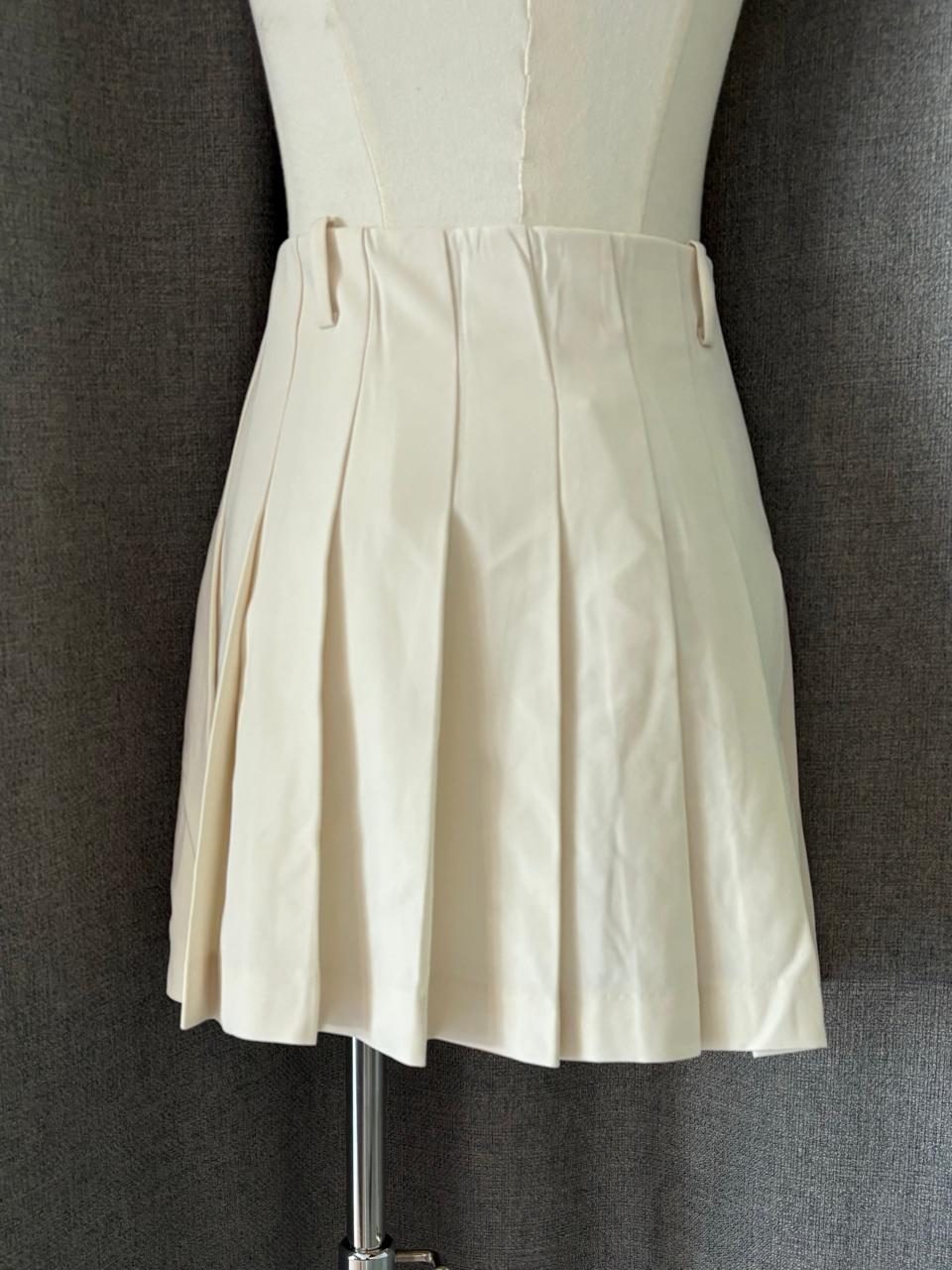 White Pleated Skirt