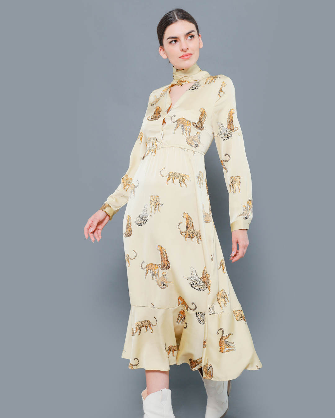 Safari flowy dress