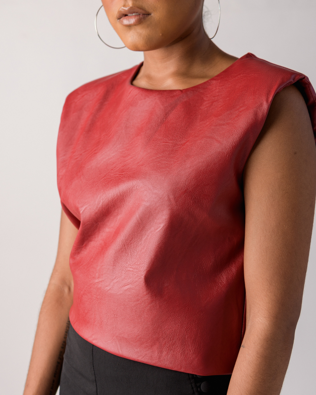 Leather blouse