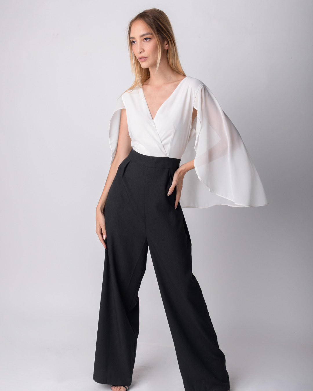 Black and white jumpsuit