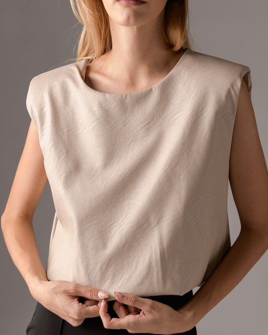 Leather blouse