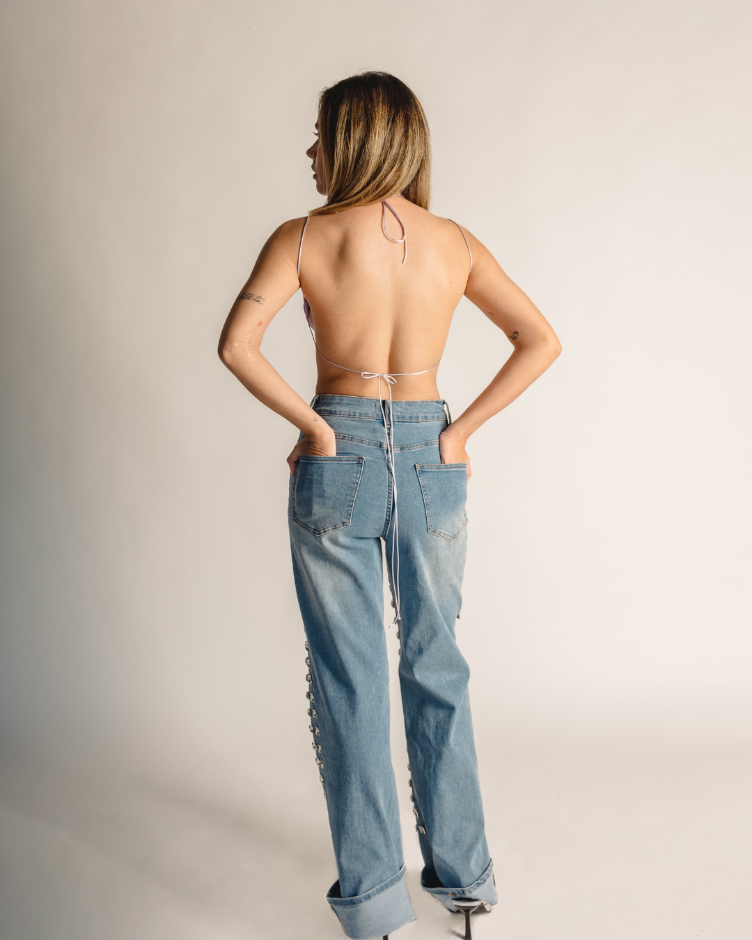 Studded jeans