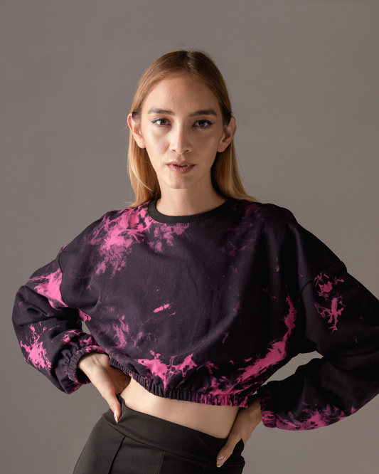 Pink tie dye sweater