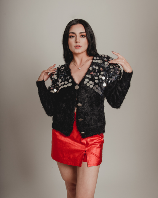 Sequin black sweather