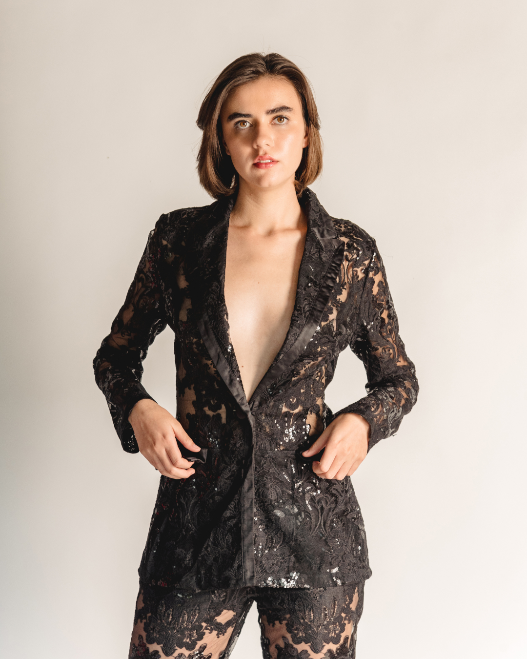 Lace black set