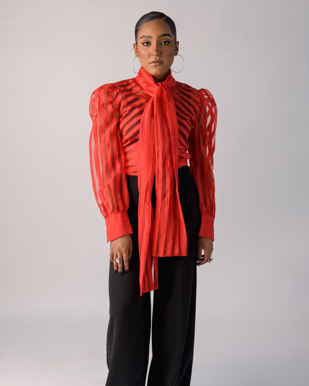 Red blouse