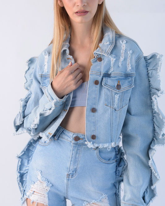 Light denim set