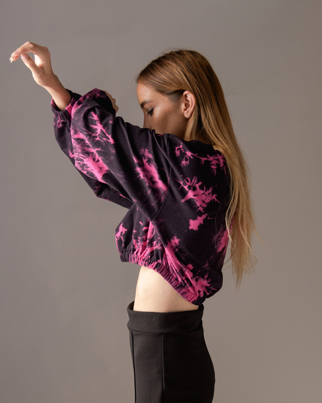 Pink tie dye sweater