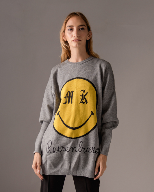 Smile gray sweater