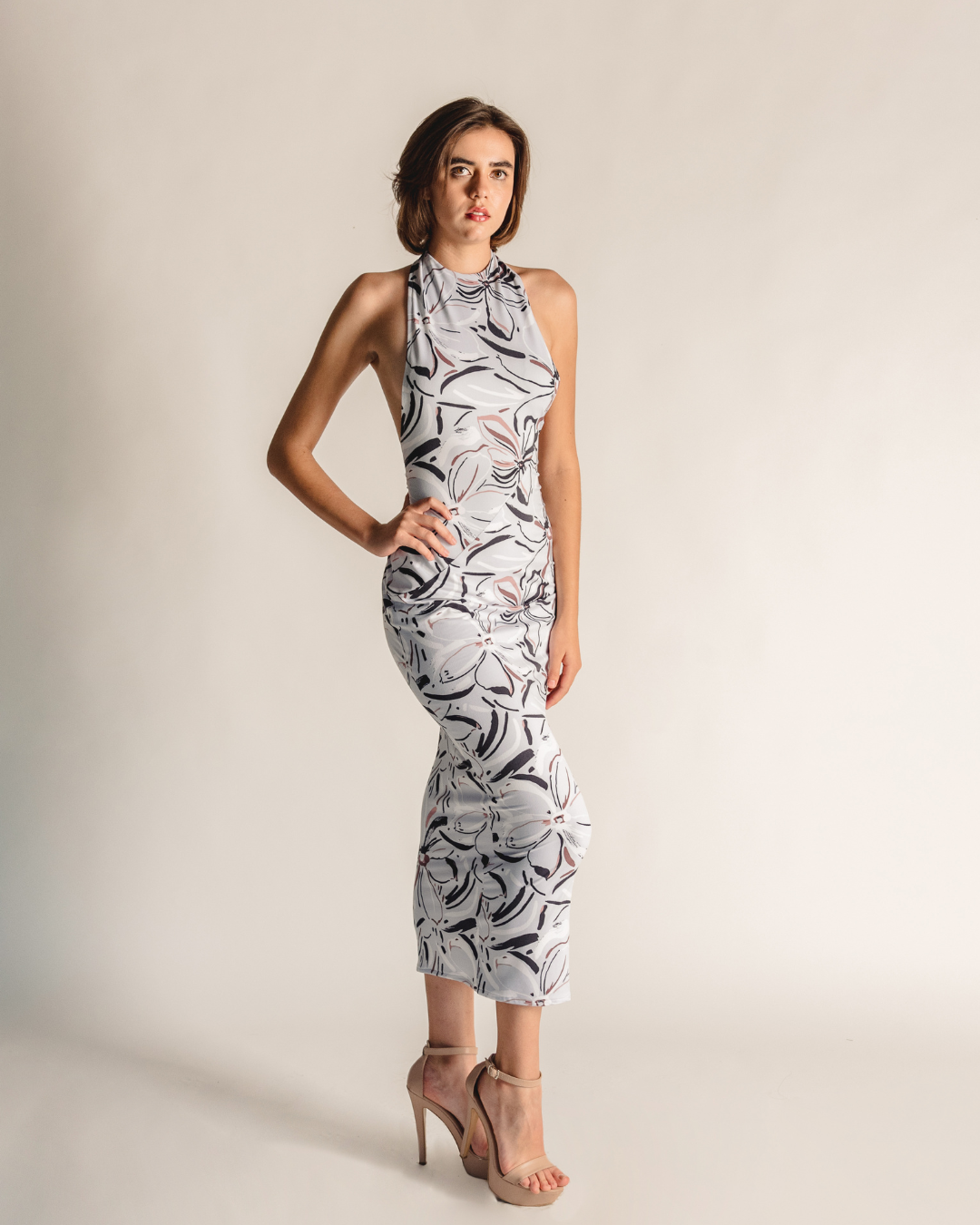 Halter flowers dress