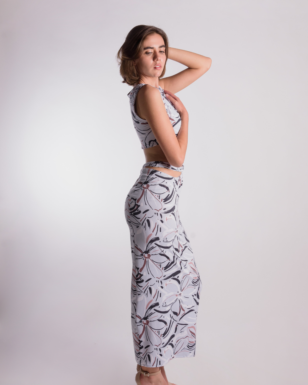Flowers blue dress