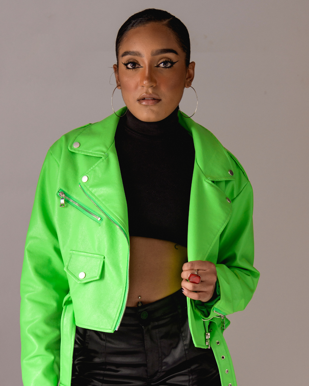 Green vinyl jacket
