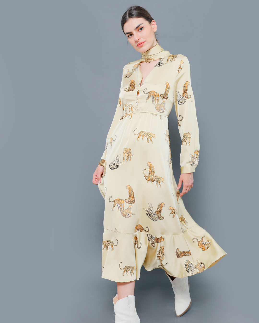 Safari flowy dress