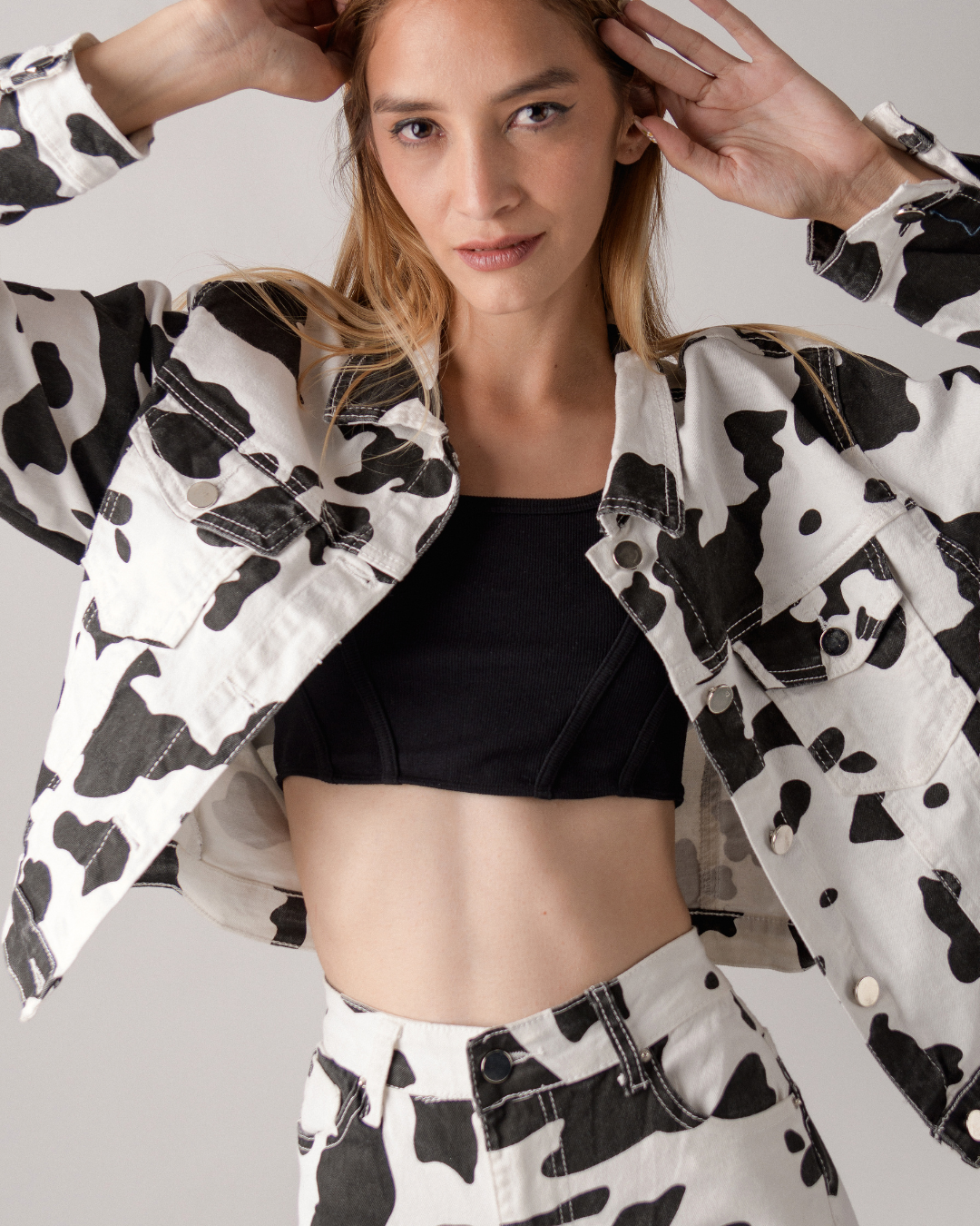Cow print set