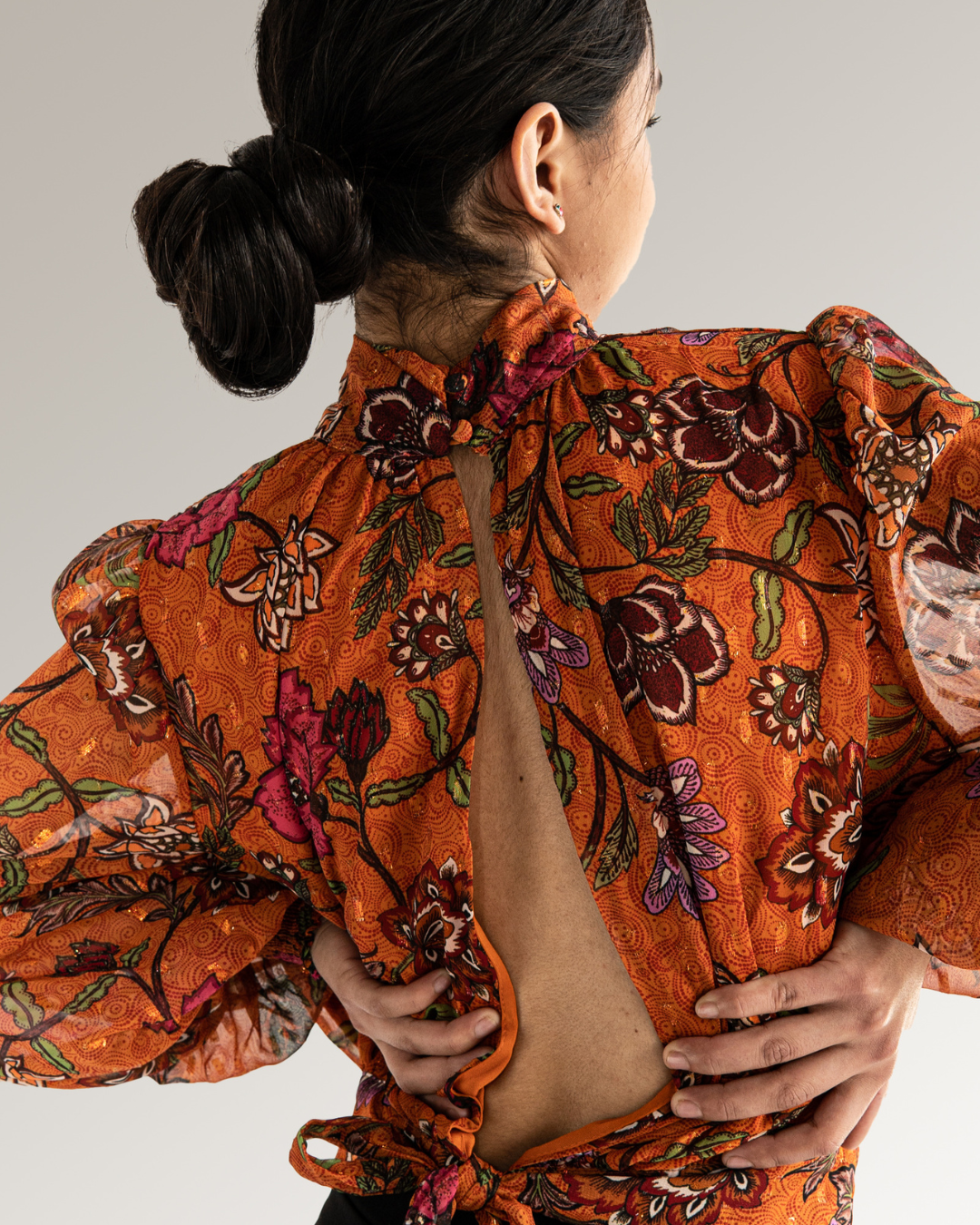 Autumn flowers blouse