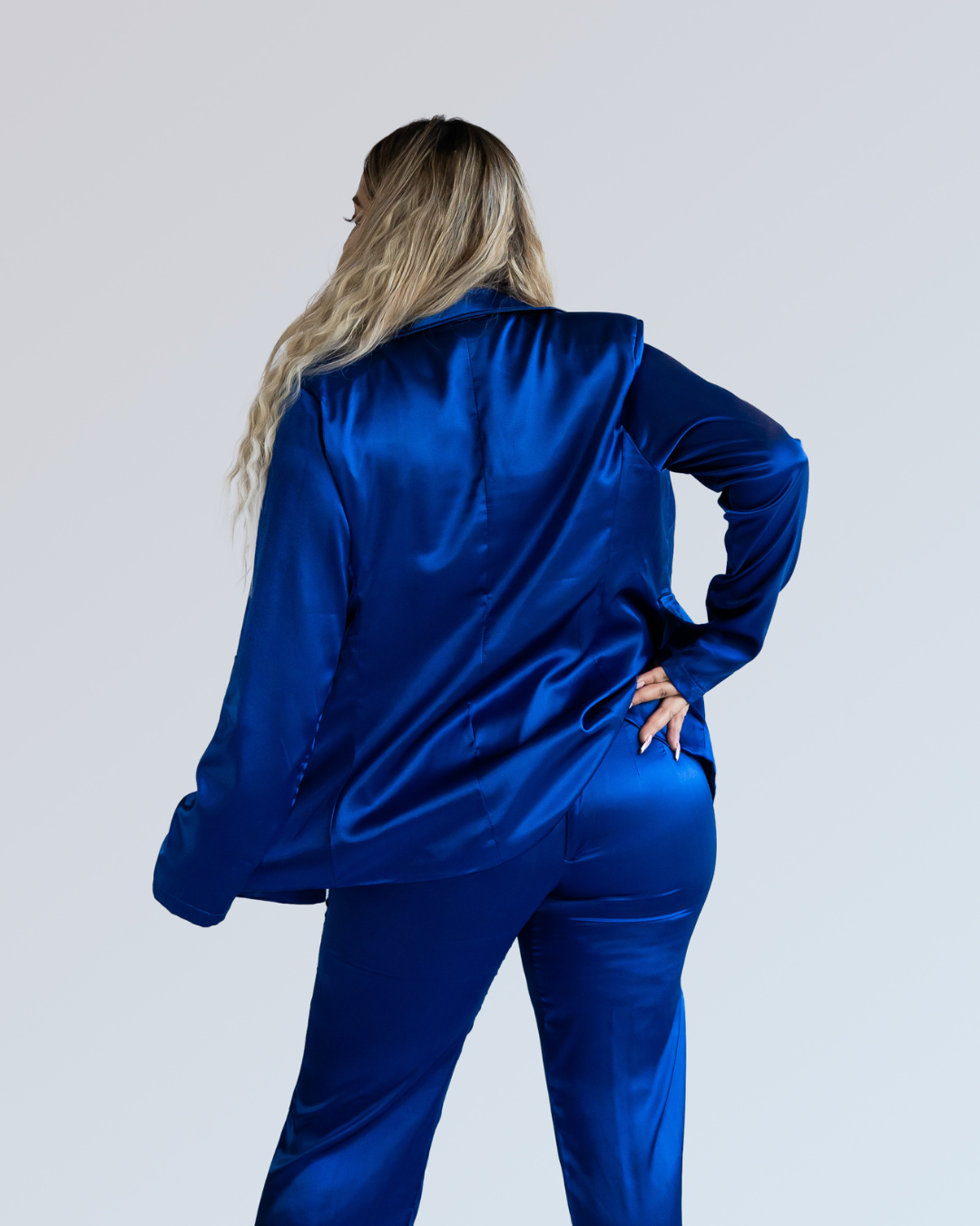 Satin blue set