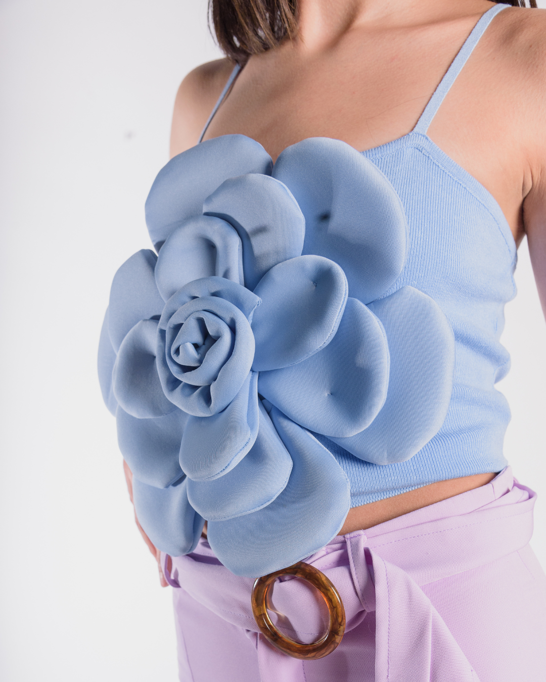 Blue flower blouse
