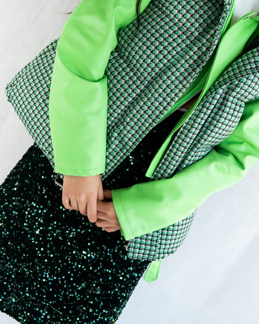 Green puffer vest