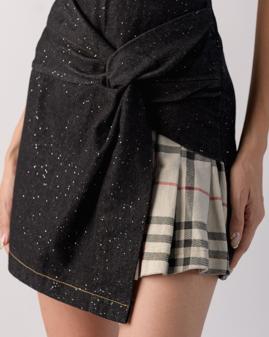 Denim scottish skirt