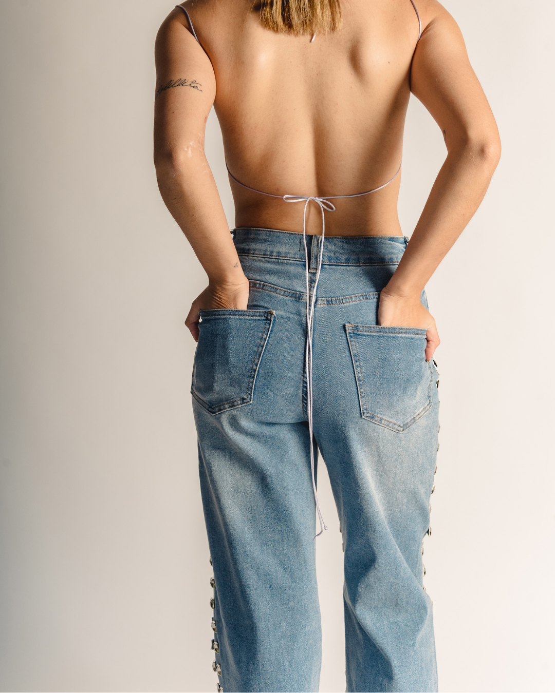 Studded jeans