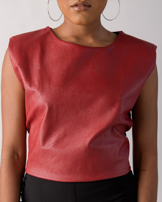 Leather blouse