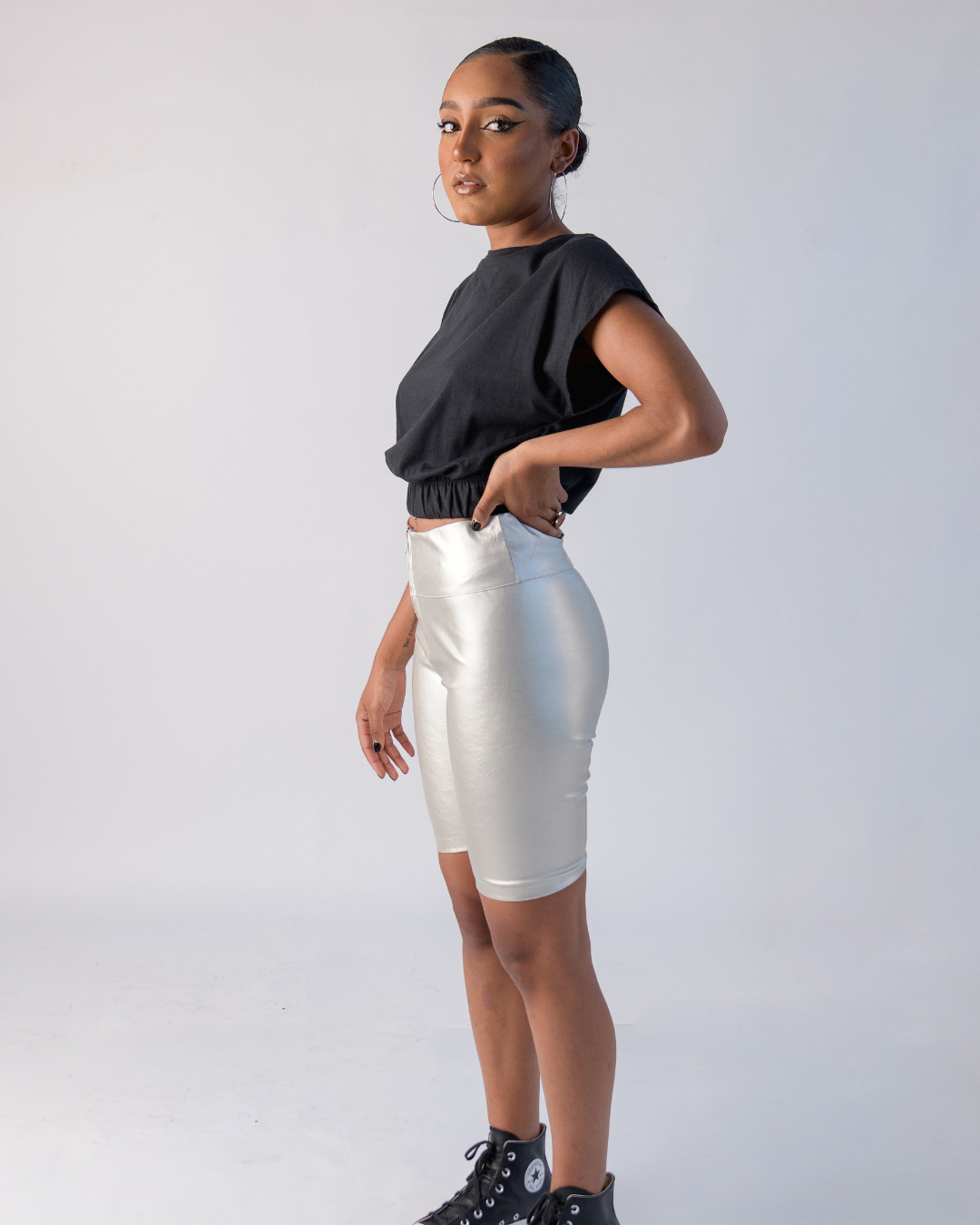 Metal biker short