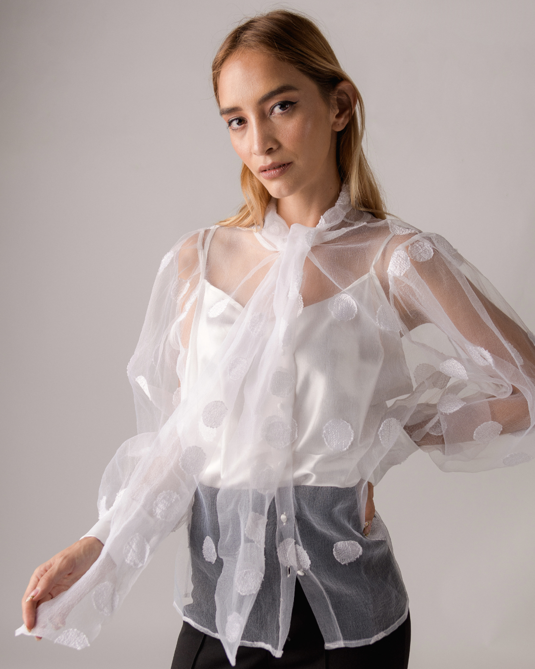White transparent blouse