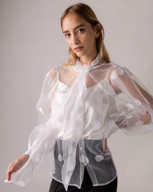 White transparent blouse