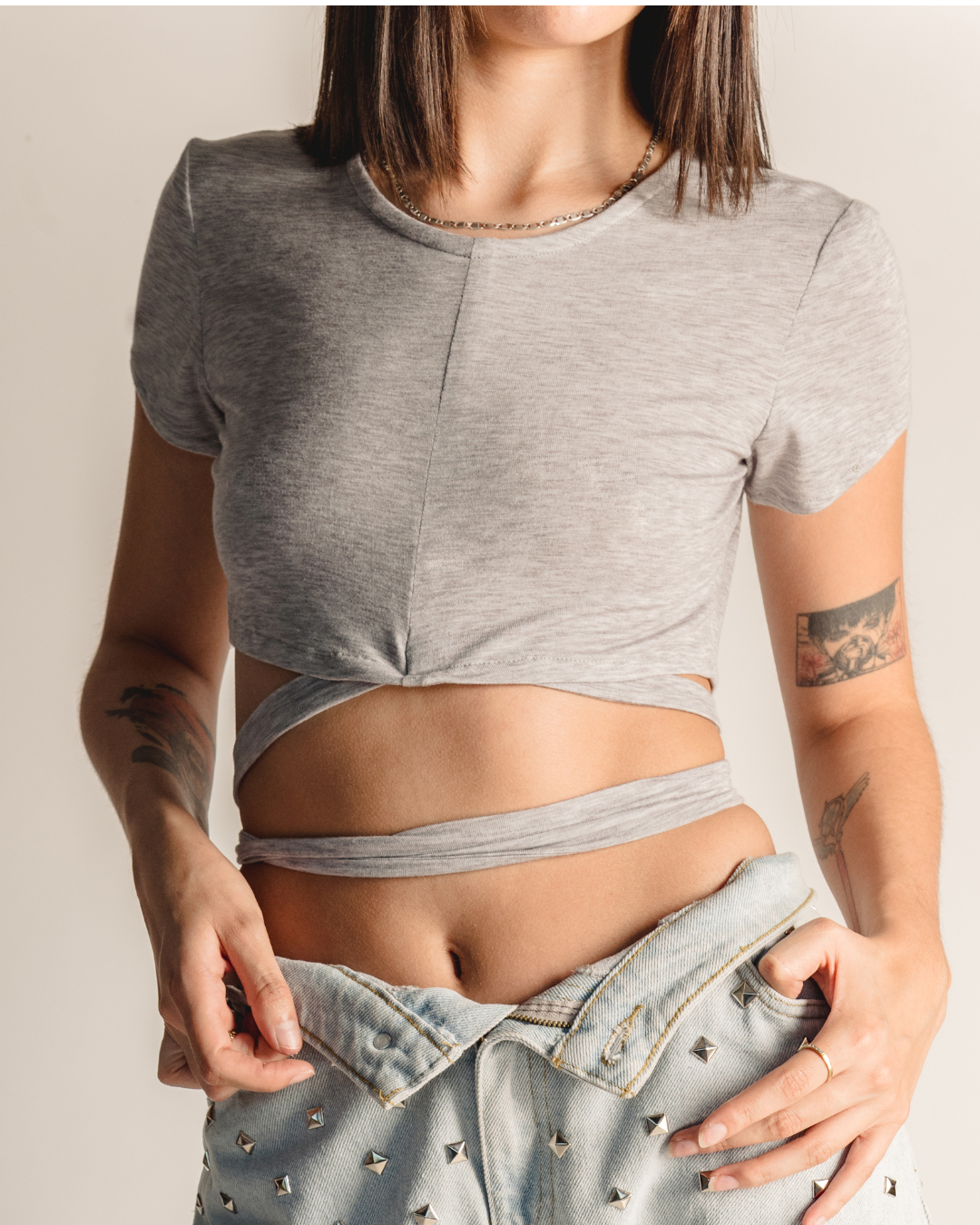 Gray top