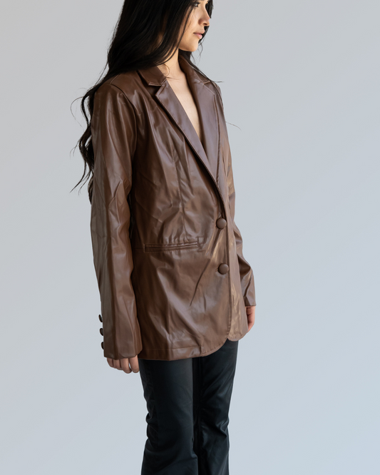 Vinyl blazer
