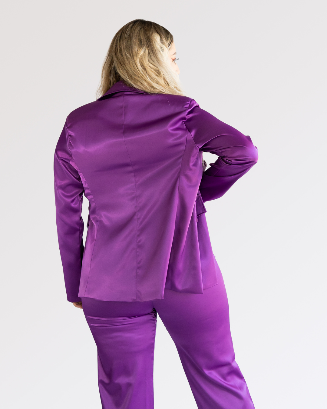 Purple satin set