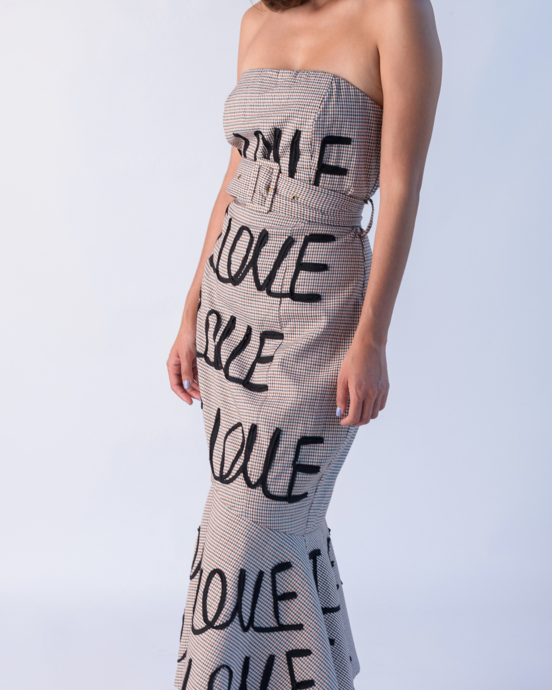Knit strapless dress