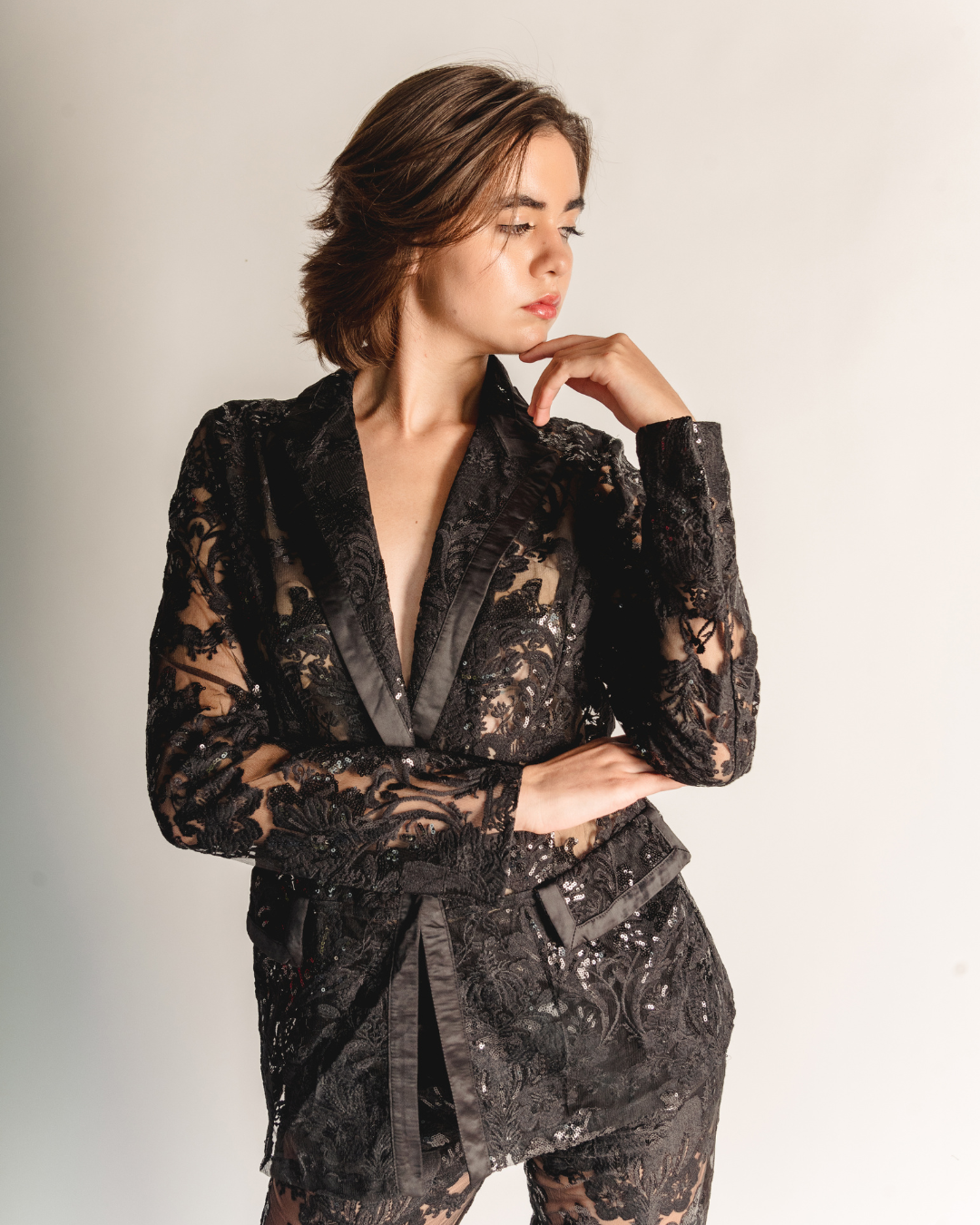 Lace black set