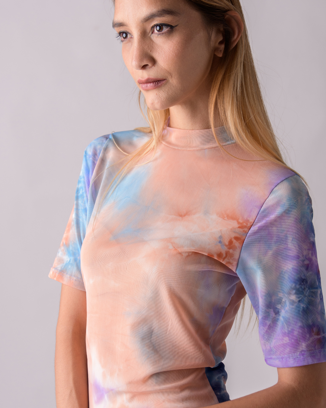 Transparente tie dye dress