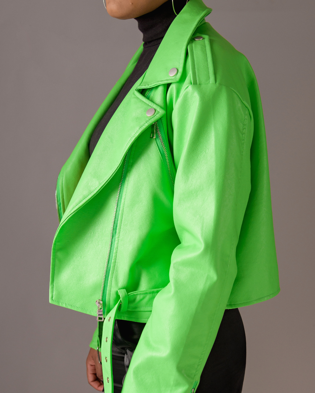 Green vinyl jacket