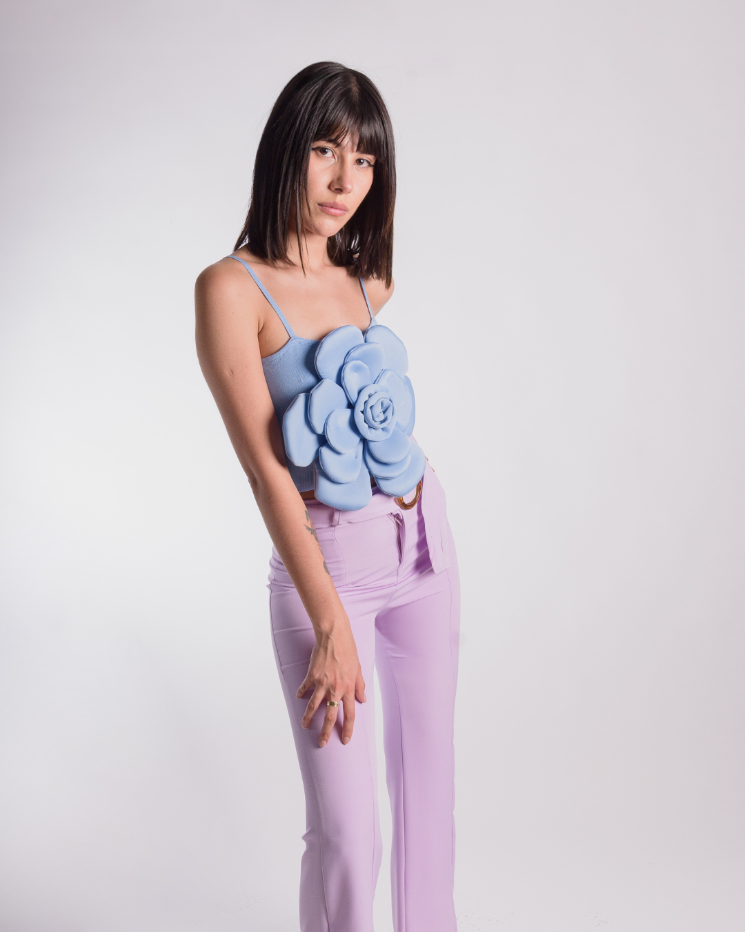 Blue flower blouse