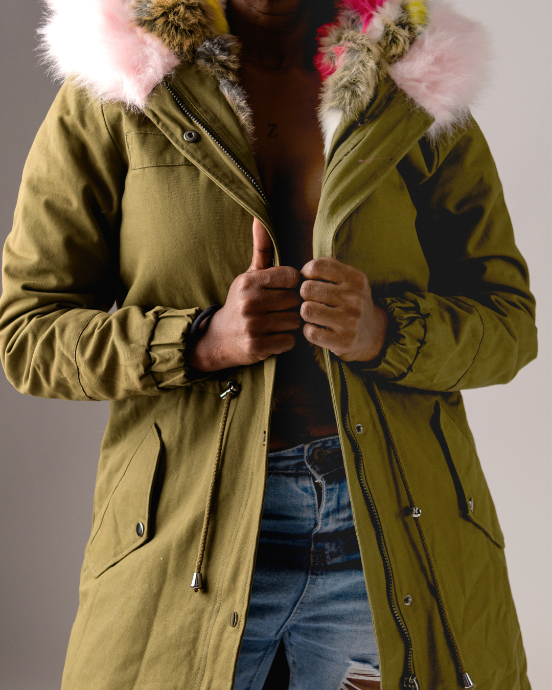 Military green jacket