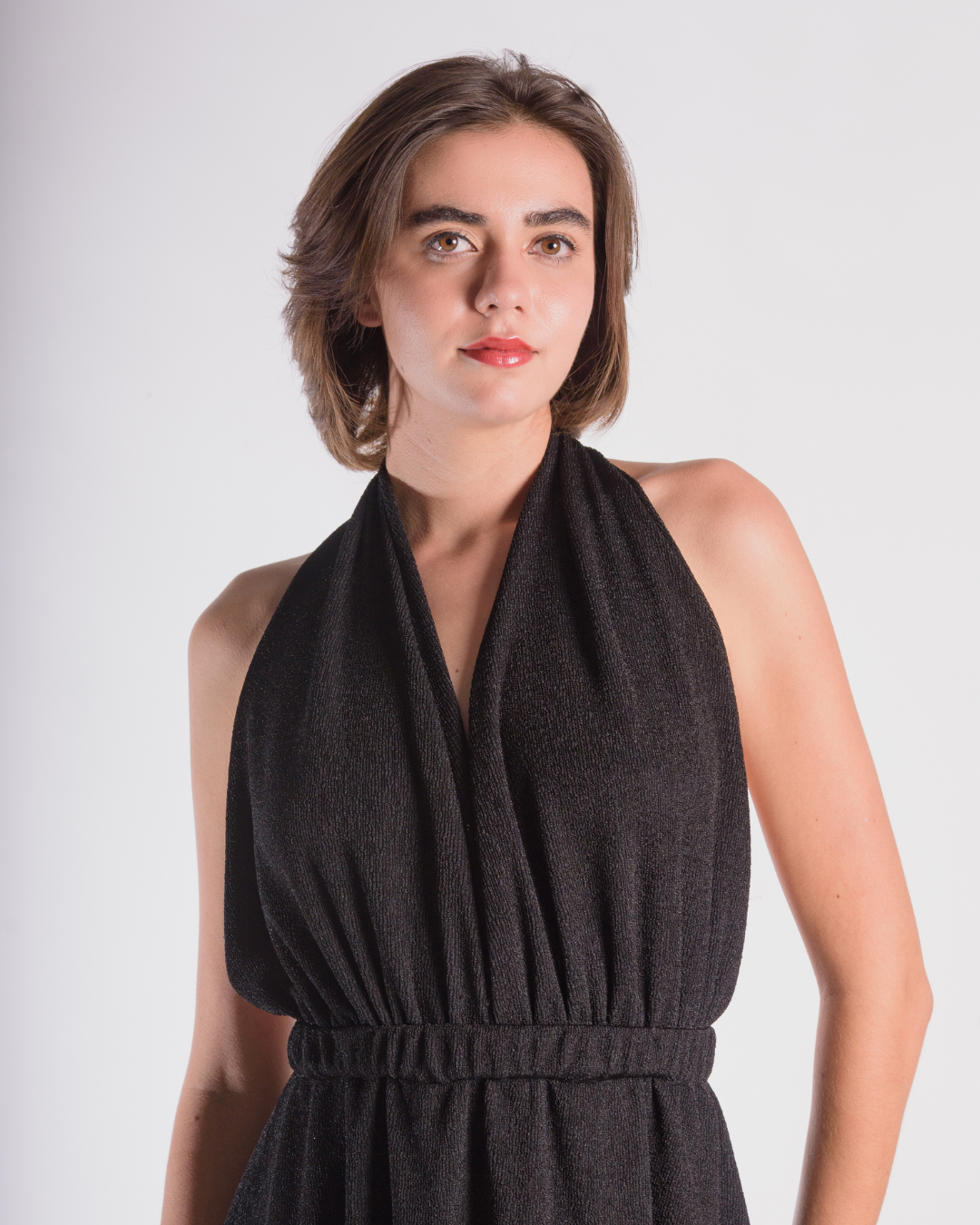 Halter black dress