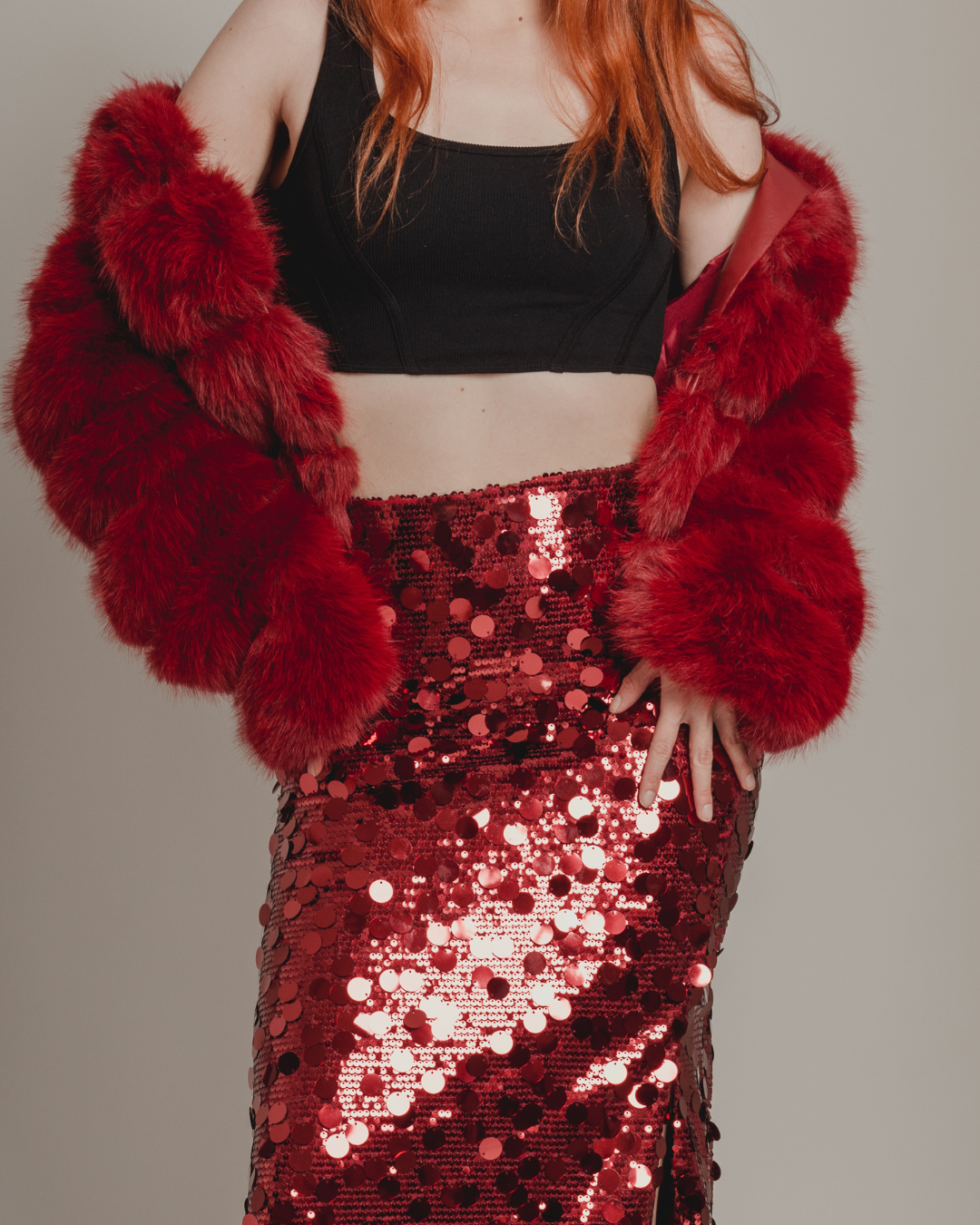 Cherry red coat