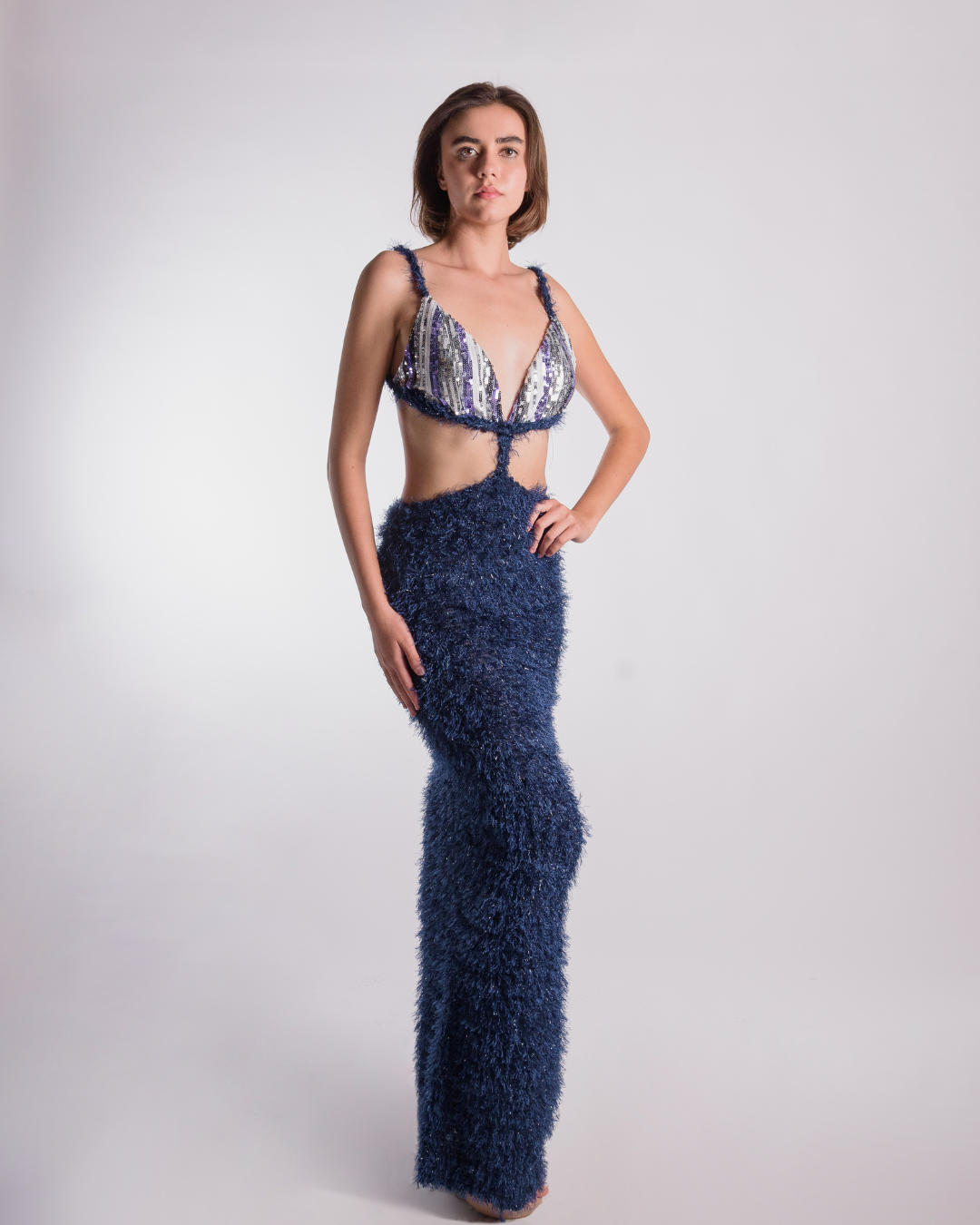 Sequin blue dress