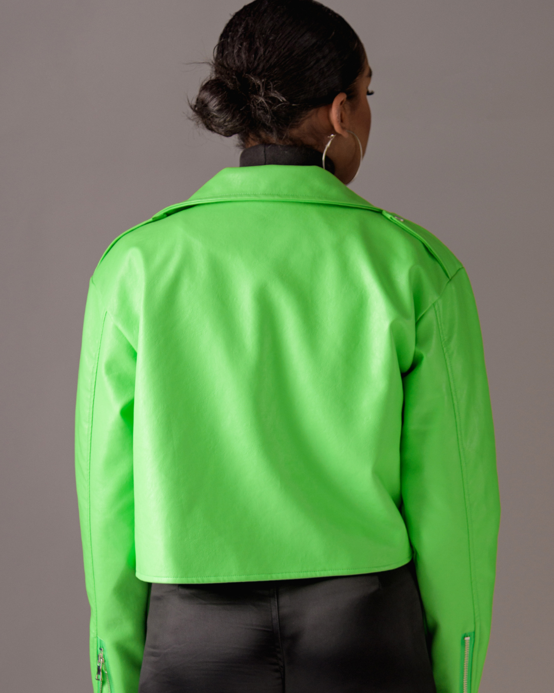 Green vinyl jacket