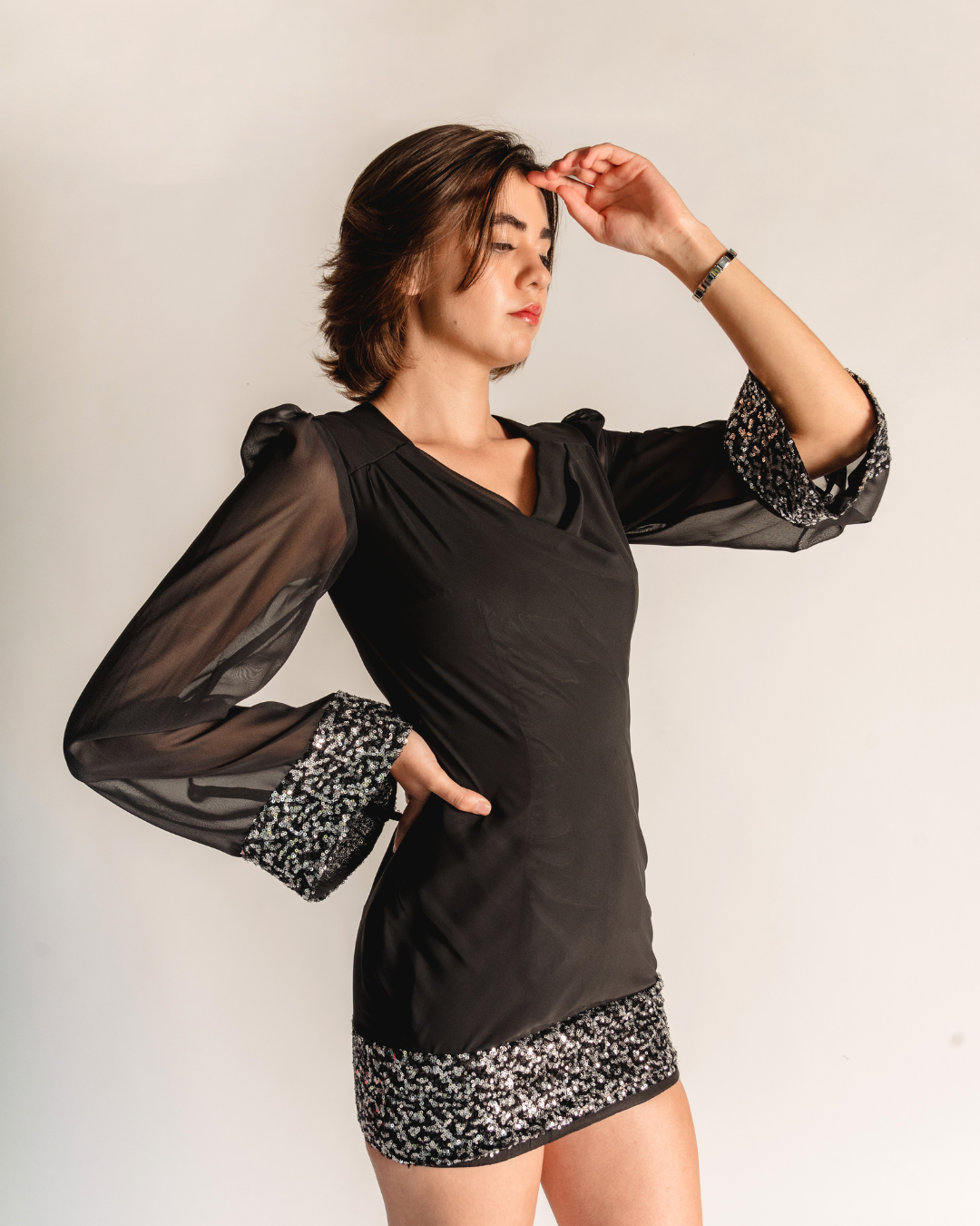 Mini black dress