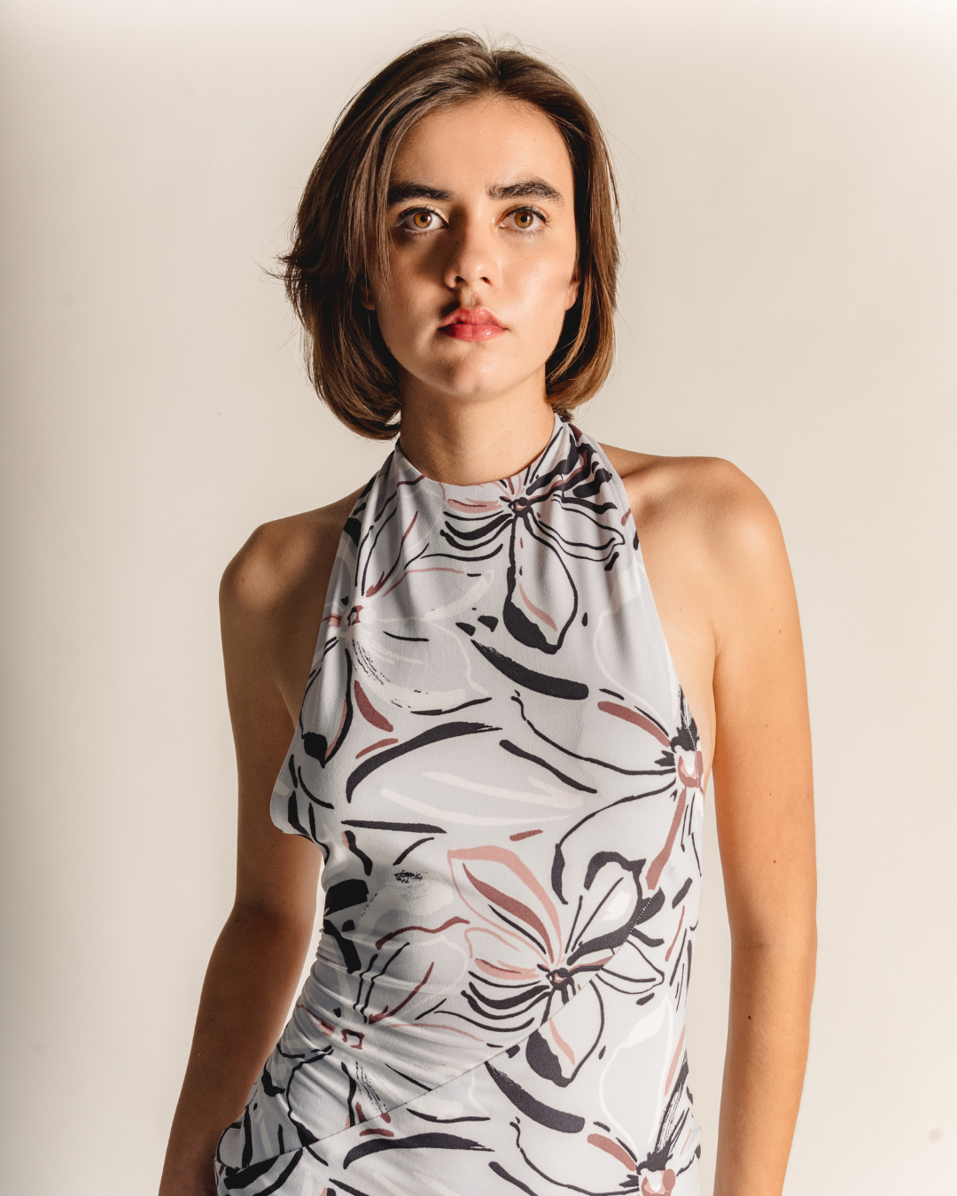 Halter flowers dress