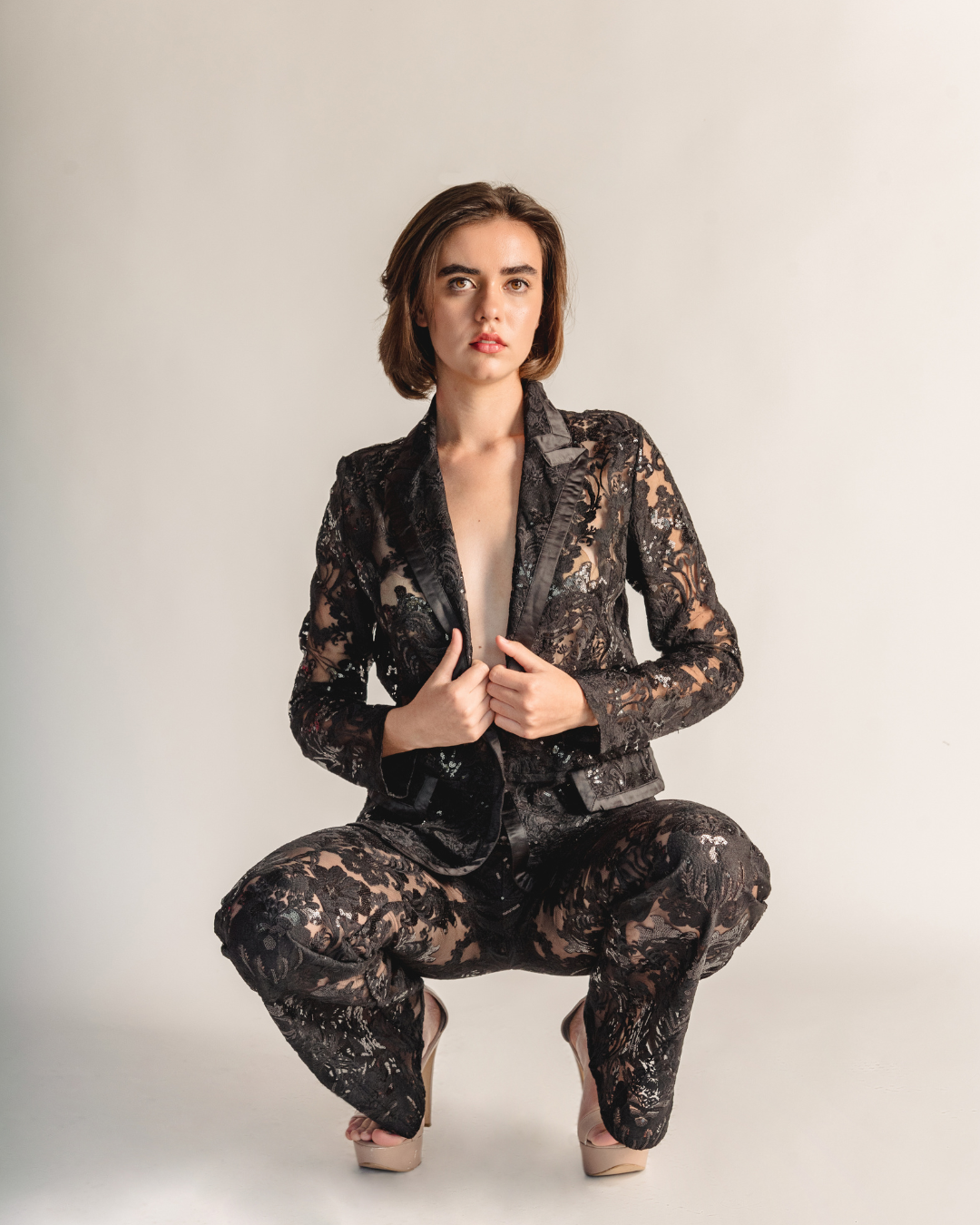 Lace black set